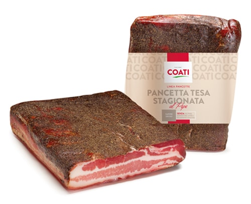 pancetta tesa stagionata pepe